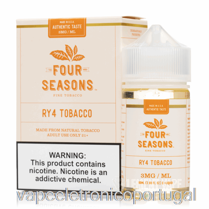 Vape Eletrônico Tabaco Ry4 - Quatro Estações - 60ml 18mg